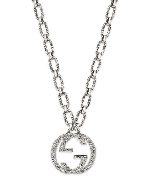 gucci interlocking g necklace mens|gucci interlocking g necklace gold.